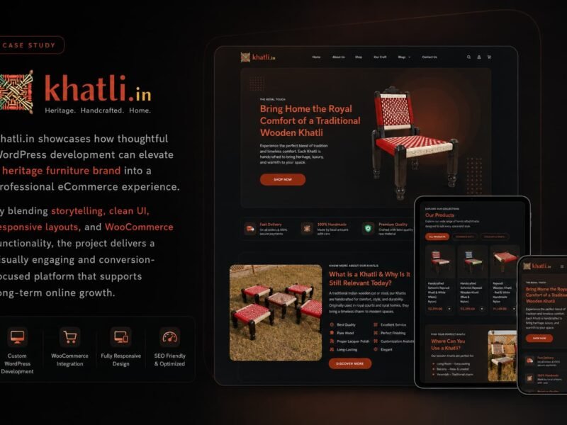 Khatli.in – Handcrafted Rajwadi Wooden Furniture Ecommerce Website
